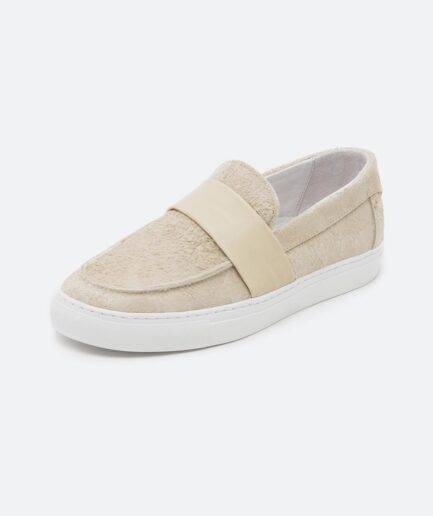 Sneakers Slip On Camosciate Color Crema